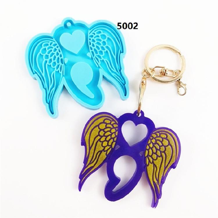Angel Wings Keychain Silicone Mold Pendant Handmade Mold Birthday Gift Jewelry