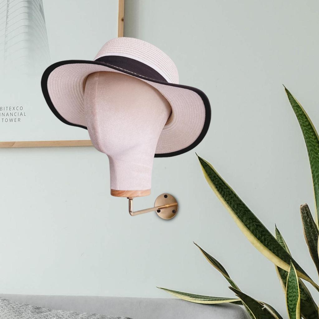 Mounted Velvet Mannequin Head for Hats And 11inch Height Business Use