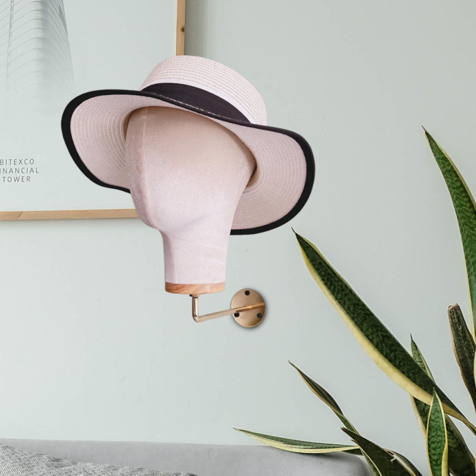 

Mounted Velvet Mannequin Head for Hats And 11inch Height Business Use бежевий