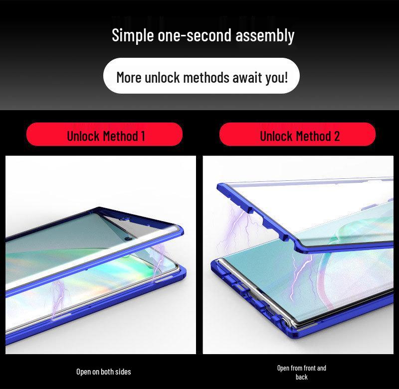 Samsung S25 Ultra Anti-Peep Magnetische Vollabdeckungs-Aluminiumlegierungs-Handyhülle (24 Plus, A55)