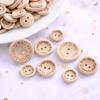 20pcs 2 Holes Natural Wooden Buttons for Clothes Decorative Button Diy Handmade 2 Eyelets Bottons Sewing Accessories3