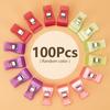 100 Stück/Set Näh-Kunststoffclips, Quilt-Clips, langlebige handgefertigte Haushaltsclips, DIY-Nähzubehör, Farbe wird zufällig versendet