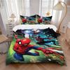 Spiderman City Hero Print 3Pcs Bedding Setduvet Cover With 2 Bedropillowcase Home Birthday Gift