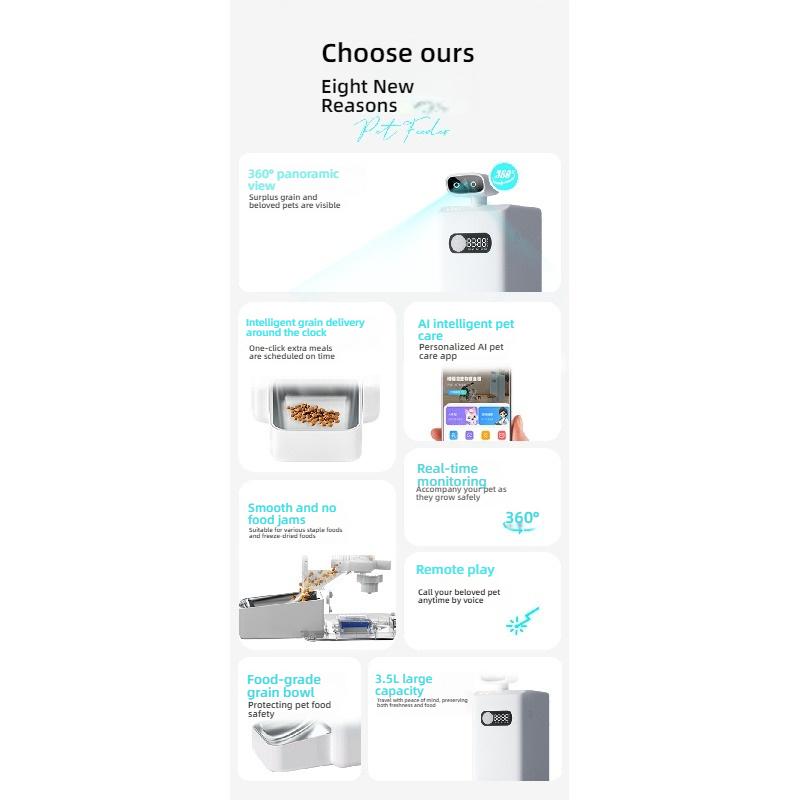 APP Control Visual Smart Pet Feeder Large Capacity Remote Video Automatic Food Dispenser