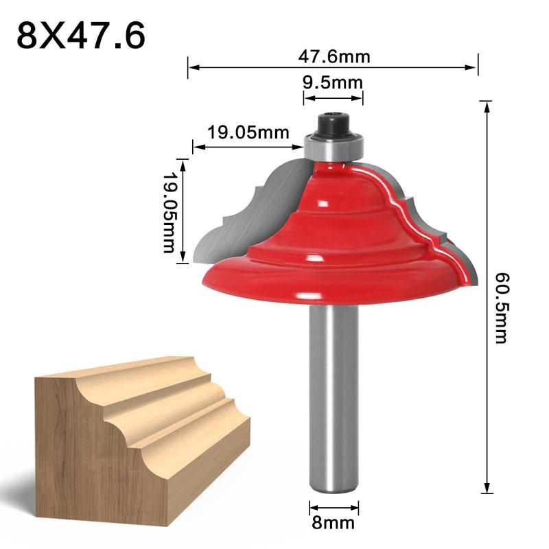 1pc Table Edge Router Bit French Baroque 8mm Shank Line Knife Woodworking Cutter Tenon Cutter for Woodworking Tools