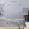 Mobile Stainless Steel Clothes Drying Rack, Multi-Pole & Layer, Quilt/Bedding Friendly, Indoor/Outdoor, Includes Shoe Rack