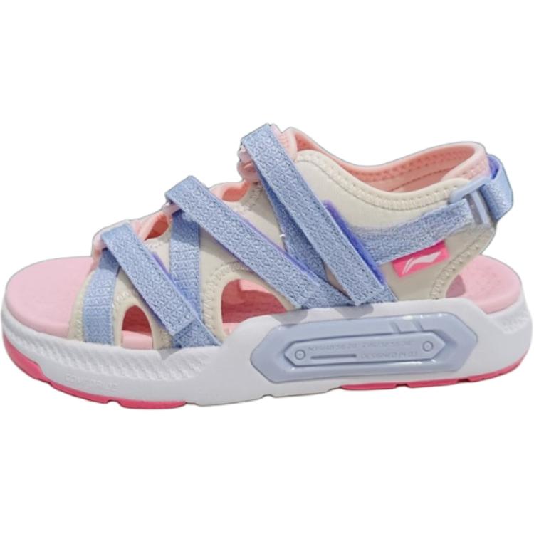 Li Ning Fashionable Comfortable Durable Breathable Low-Top Sandals Kids Sandals Pink Light-Blue YKUV010-4