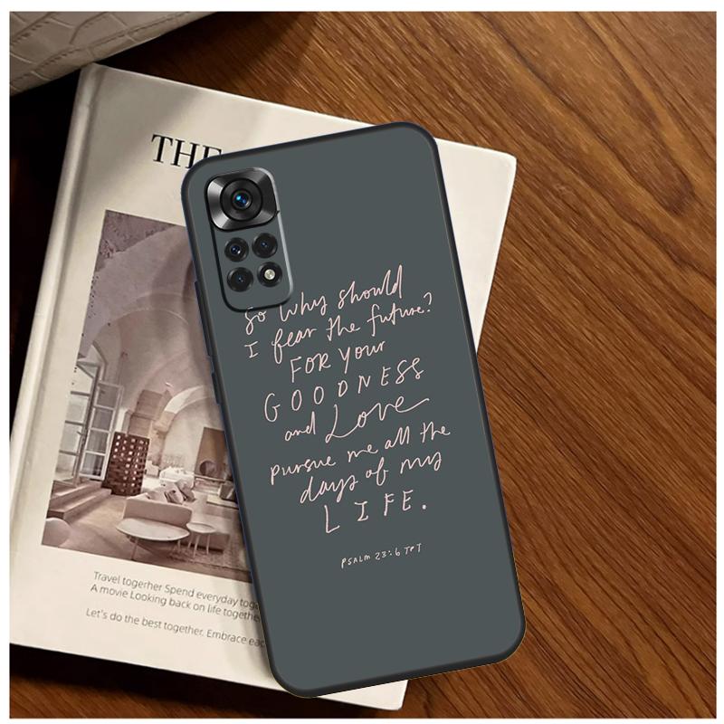 Bible Verse Quotes Case For Xiaomi Redmi Note 11 10 9 12 13 14 Pro 11S 12S Cover For Redmi 15 C 10C 13C 12C 14C