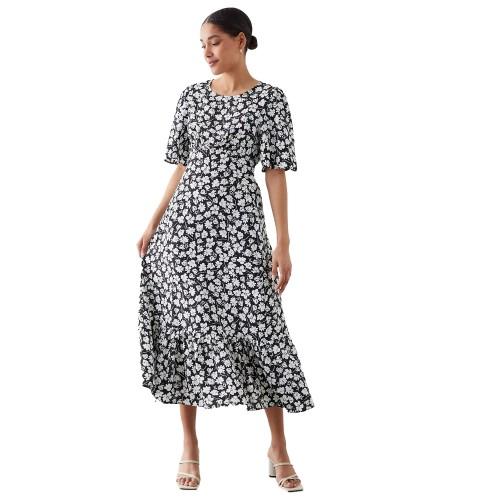 Dorothy Perkins Womens/Ladies Floral Flutter Midi Dress 12 UK