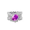 Zhuo Zhifan Lace Pink Bao S925 Silver Ring 6x8mm Pigeon Egg Style for Women
