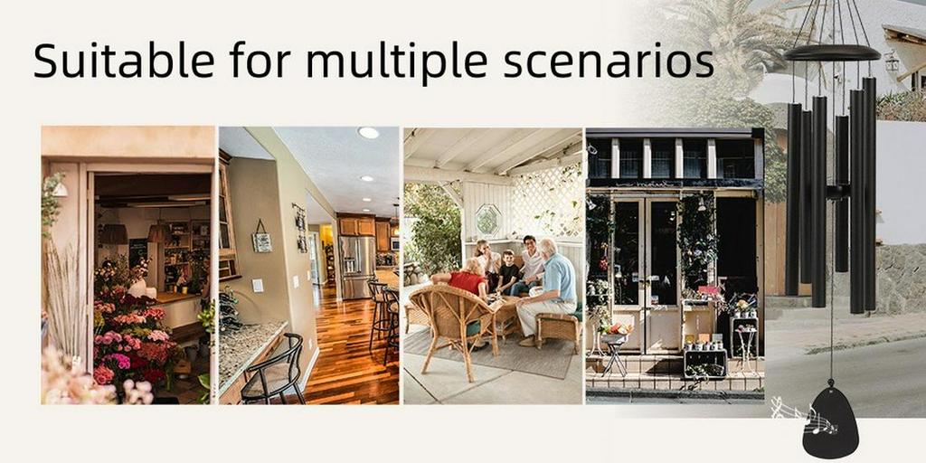 Relaxing Melody Wind Chime: Outdoor Décor Gift for Mom, Grandma, Housewarming, Wedding, Anniversary, Birthday