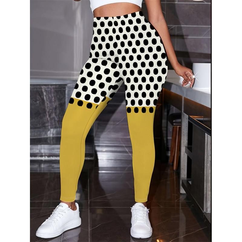 2026 Womens High-Waist Printed Yoga Leggings Casual Slim Fit Activewear Pants
