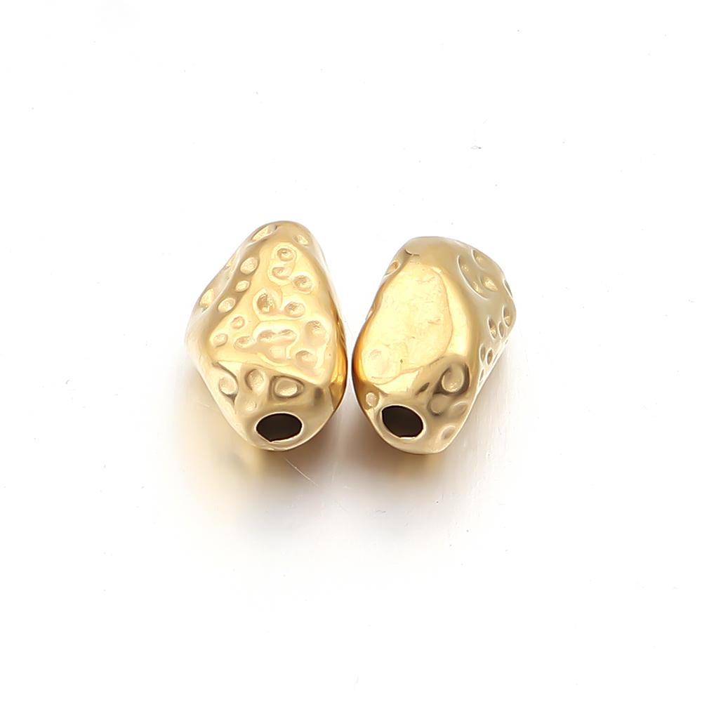 5-10pcs Irregular Gold Color Stainless Steel Beads for Jewelry Making Meteorite Beads Spacer Beads DIY Bracelet Necklace