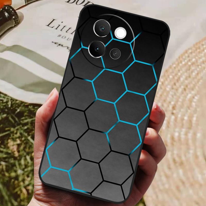 For VIVO V40 Lite 5G Case Soft Silicone Cover Black Bumper TPU For Vivo V40 Lite 5G Phone Cases V40Lite Shockproof Back Covers