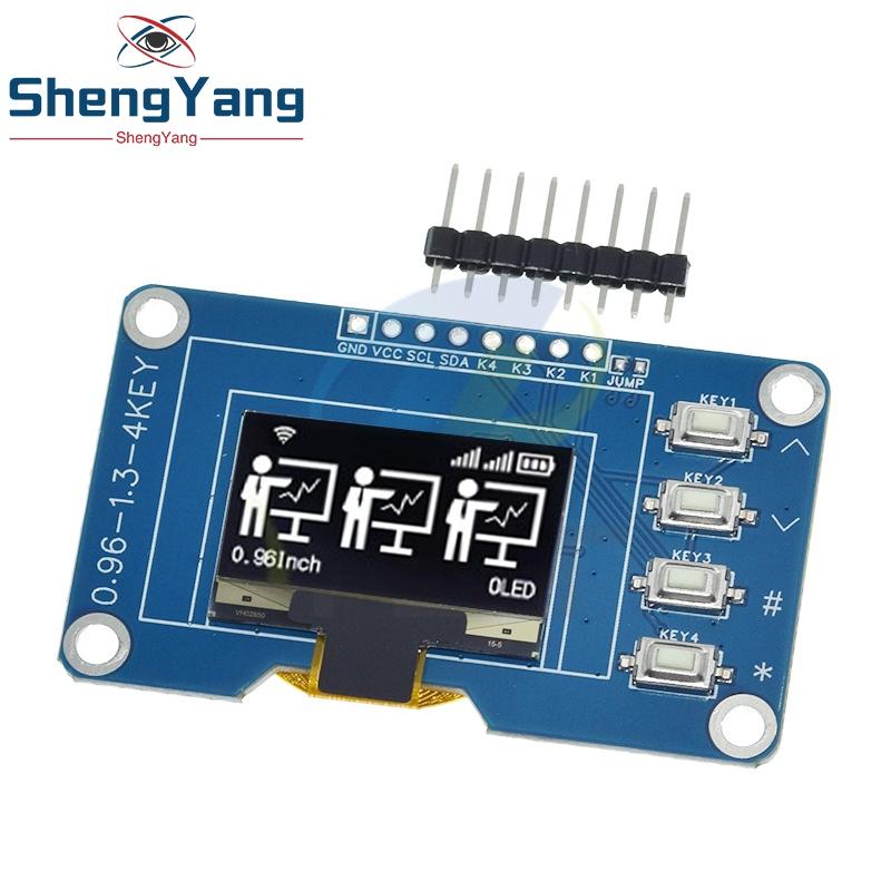 TZT 0.96/1.3 inch I2C OLED Display Driver SH1116/SH1315 with 1x4/4x4 keyboard Display Module screen module