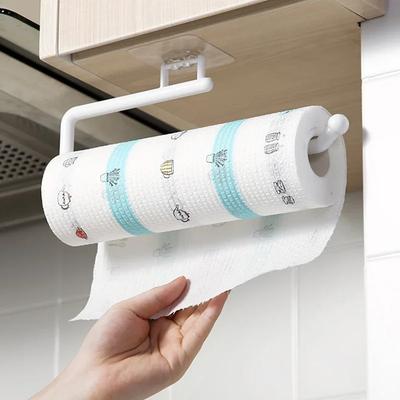 Suporte de Papel Toalha de Cozinha Pendurado Porta Rolos de Papel Suporte de Toalha para Banheiro Porta Papel Higiênico Sem Furos Porta-Lenços para Armazenamento Doméstico