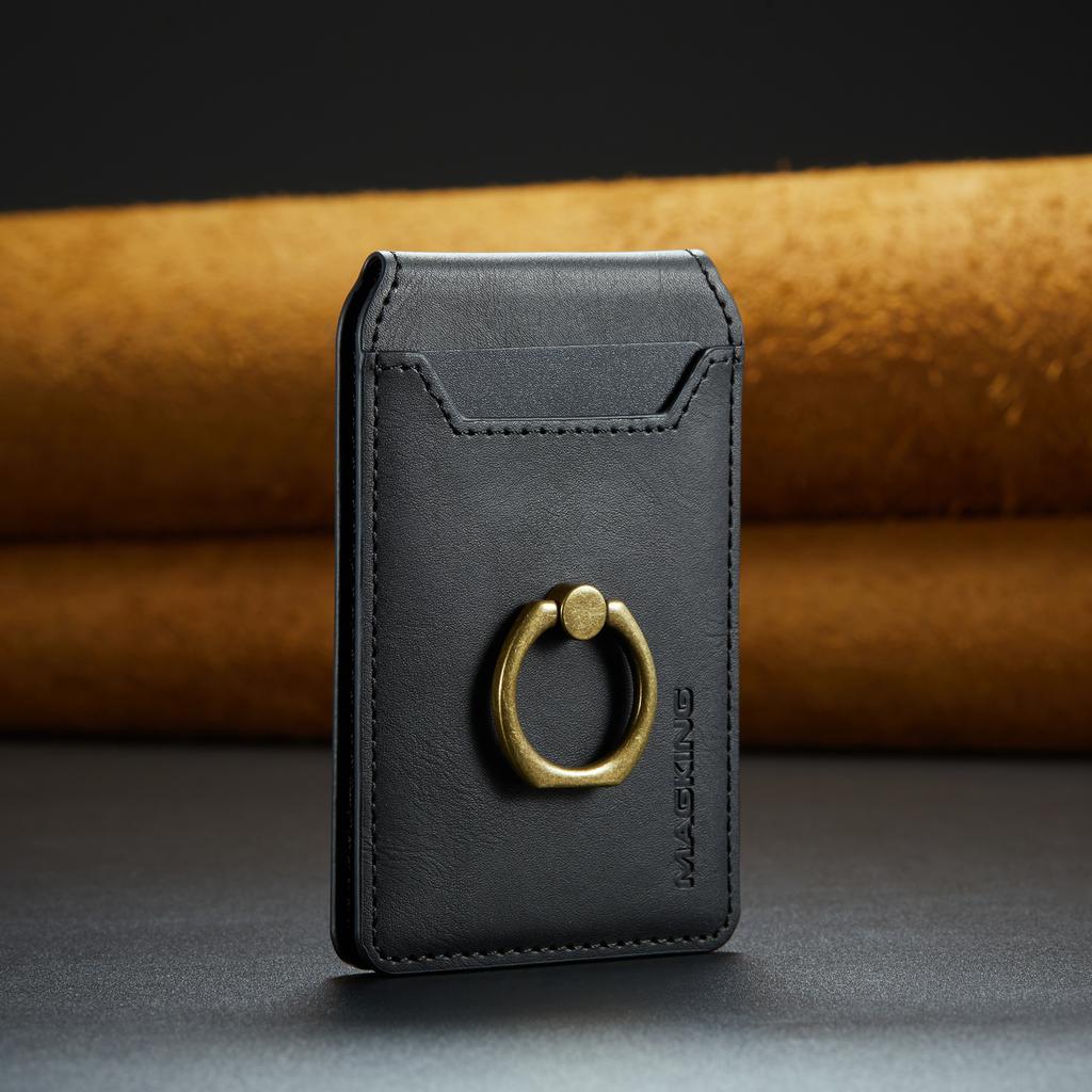 EUCAGR RFID Shielded,Magnetic Card Case for All Magsafe Functions Phone Case Card Holder Wallet Luxury PU Leather for Phone Case