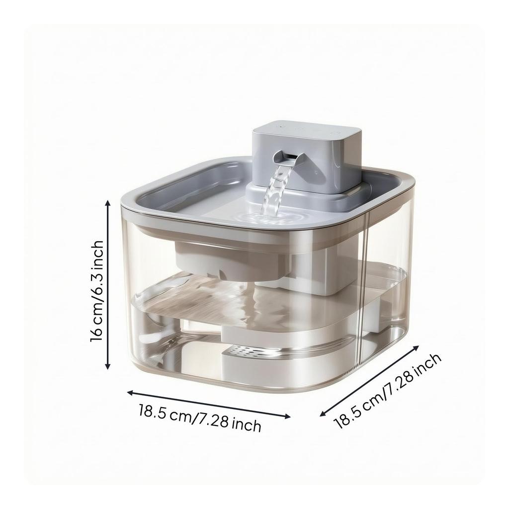 Automatic Pet Water Fountain Detachable with Motion Washable for Home Use Plastic