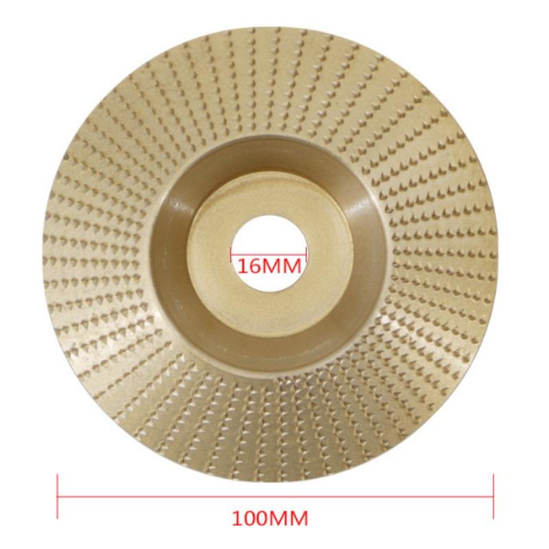 

1 шт., деревообрабатывающий угловой шлифовальный круг, карбид вольфрама, покрытие, формирование отверстия, шлифовальный круг по дереву, угловой шлифовальный круг 100MM inclined grinding disc золотой