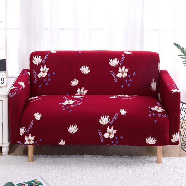 Printed Stretchy Sofa Cover Elastic Polyester Spandex Couch Covers ,Universal Fitted Sofa Slipcover For Sofa Household Furniture Protective Cover
