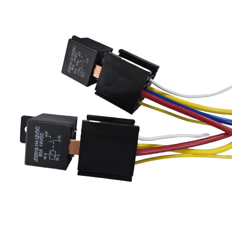 1Set 4/5 Pin Automotive Relay 12V DC 24V 80A Waterproof Relay For Motorcycle Headlight Air Conditioner With Socket