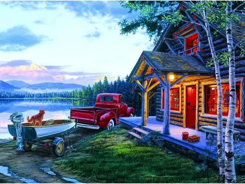 30x40cm DIY Full Drill Landscape Diamond Painting