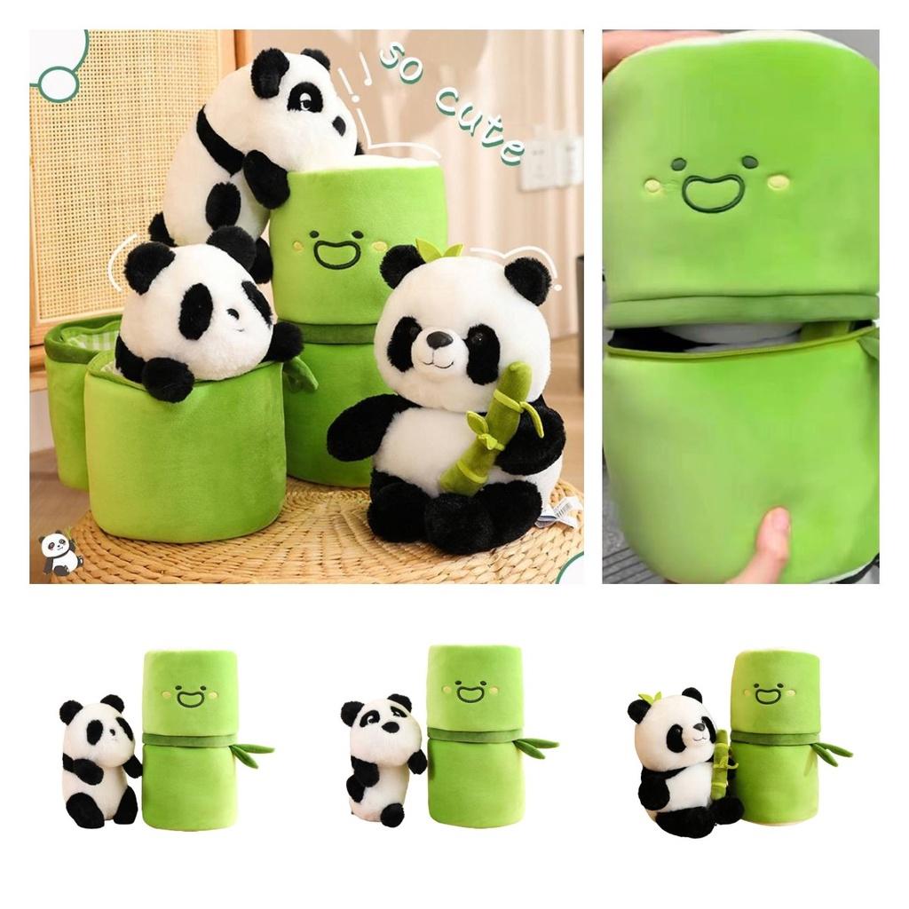 Authentic Panda Plush Toy With Bamboo Perfect Souvenir From China!