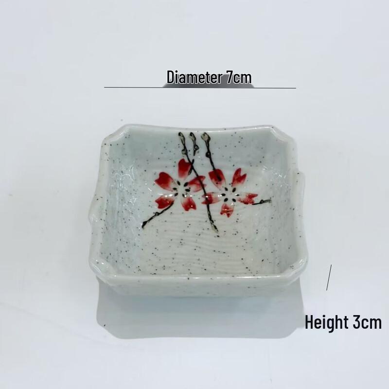 Hand-painted Chinese Style Glass Dipping Dish