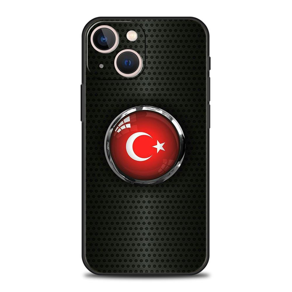 

Phone Case Cover for iPhone 17 Pro Max 16 15 14 13 12 11 Pro Max Plus 17AIR Shockproof Soft TPU Shell Turkey Flag Fundas Capas iPhone 14 Pro