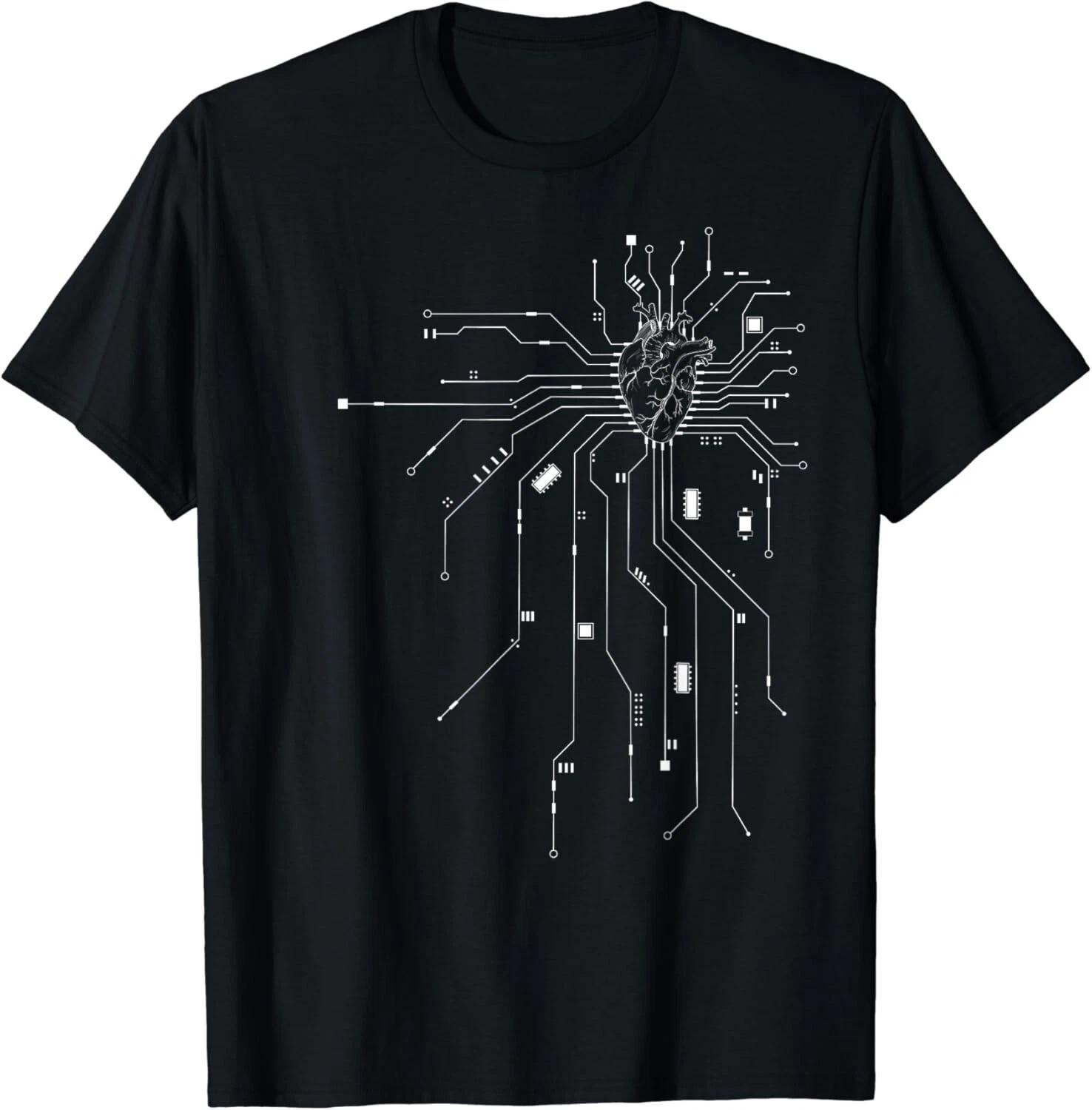 

Anatomical Heart CPU Processor PCB Board Computer Programmer Gift Unisex T-Shirt XL