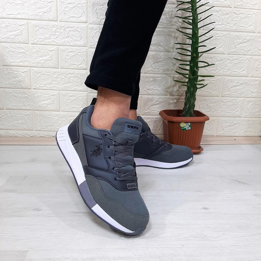 U.S.Polo Janko Gray Faylon Light Sole Men's Sports Shoes