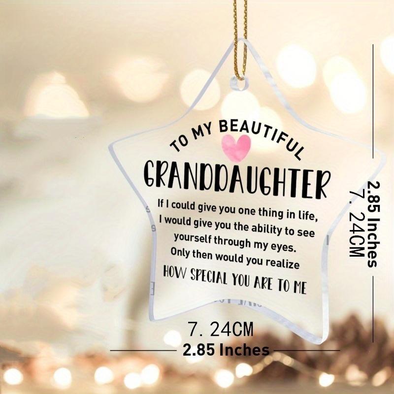 "One Special Gift" Christmas decoration for granddaughters, perfect for birthdays and New Year.