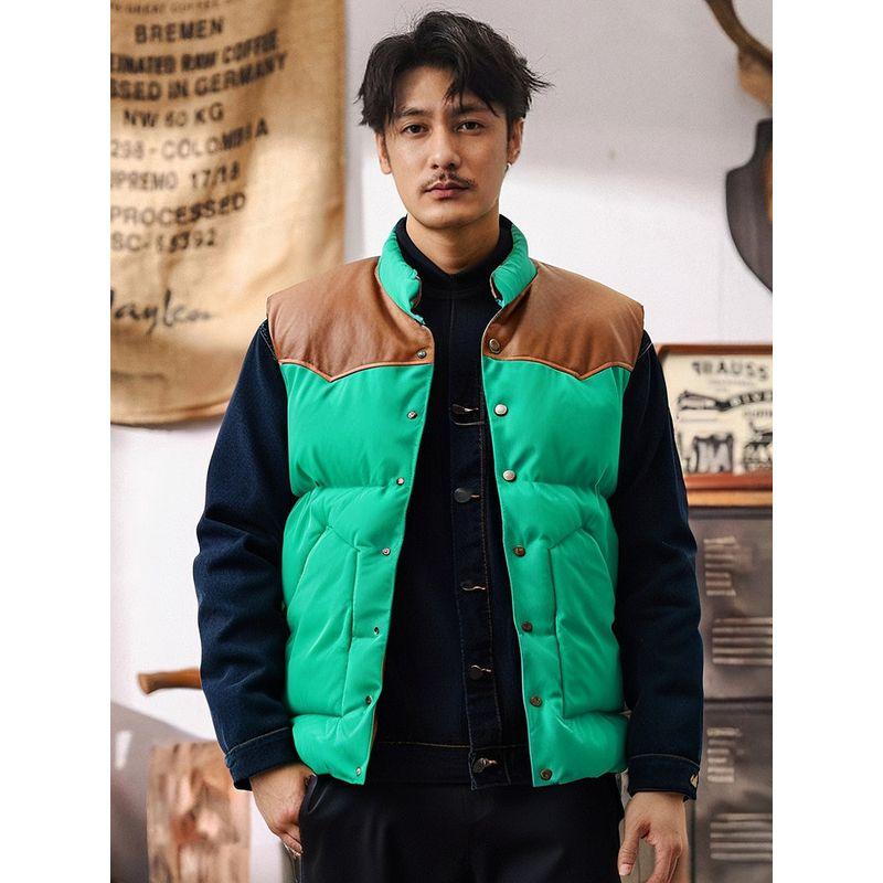 Japanese-Style Retro Bandage Dress Frock Vest Vest Men's Autumn and Winter Outer Wear Thick Waistcoat Jacket Export Men's Vest