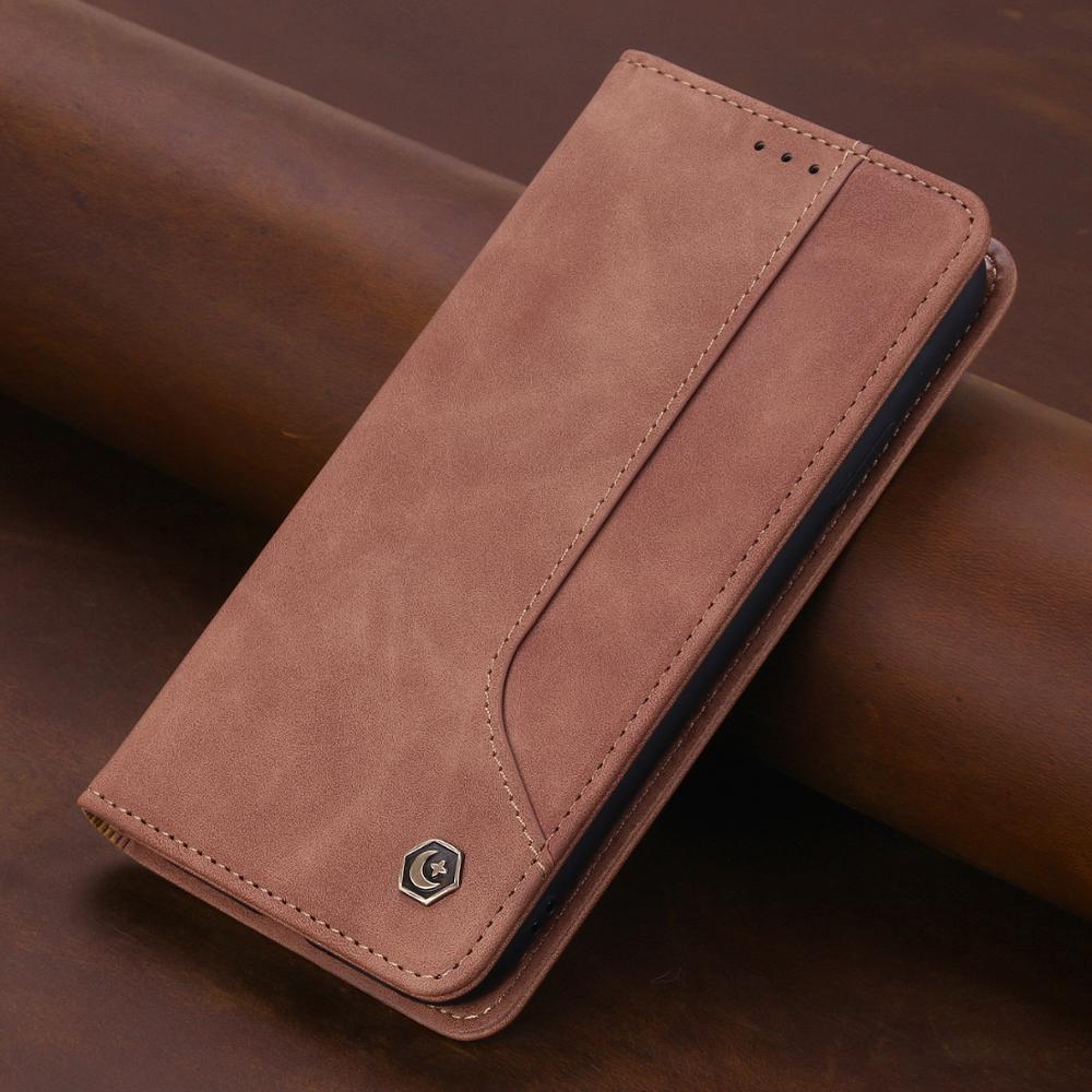 

Leather Case For Samsung Galaxy S24 S23 FE S22 Ultra S21 S20 S10 Plus A13 A53 A33 A32 A52 A12 A42 A22 Magnetic Flip Wallet Cover For A53 5G темно-коричневого кольору