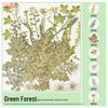 Handmade Pressed Flower Bookmark and Epoxy Sticker Pack with Real Leaf and Plant Specimens for DIY Face Makeup.