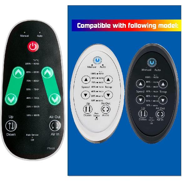 

Replacement Remote Control for Dometic Fan-Tastic Vent Roof Vent 7350 6350