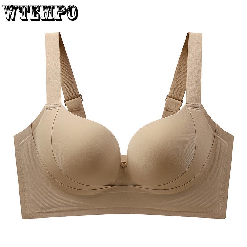 

Регулируемый латексный бюстгальтер для женщин, сексуальный, без косточек, с регулируемыми бретелями и верхней поддержкой против провисания, гладкий и большой бюстгальтер 42/95D хаки