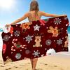1Pc Christmas Holiday Beach Towel Quick Dry Multiuse For Beach Pool Gym Yoga Home Travel Christmas Halloween Xmas Gift S178