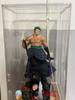 One Piece Zoro ris riam Figura de Anime de estatua Combat stance Draw a sword 19.68Inch/50cm Can be move PVC Mode Toys Gifts