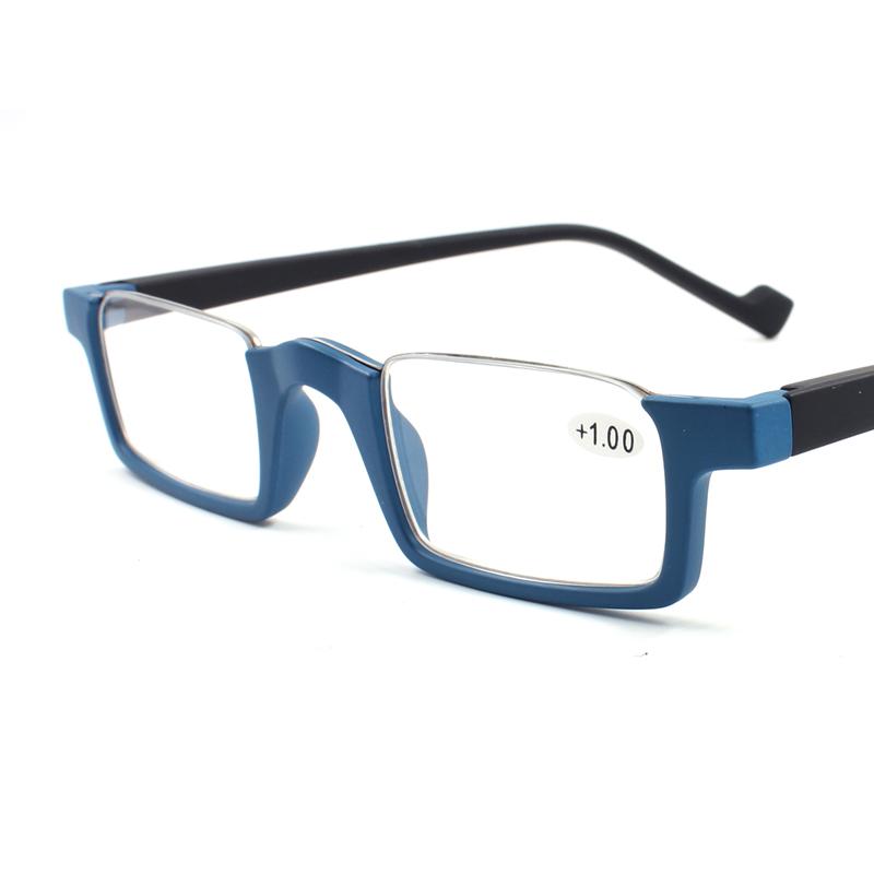 Small Reading Glasses Men Diopter Metal Frame Stretchable SlingsTemples No Pinching Comfortable Wear for Men
