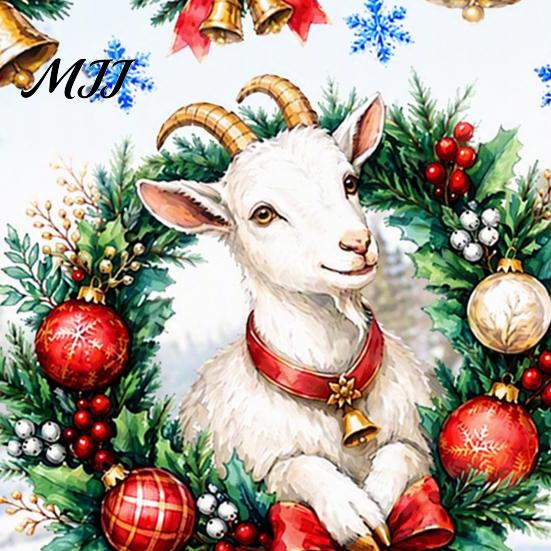 Snowflake Window Art Christmas Sheep Static Clings, Decorative 2027 Wreath Lamb Stickers with Pattern Snowflakes And Bells, Removable Glass