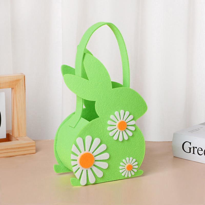 2026 Osterhase Korb, Weiche Filz Süßigkeiten Tragetasche & Geschenklagerung, Kinder Osterparty Dekoration & Eiersuche Spiel Requisiten Geschenktaschen