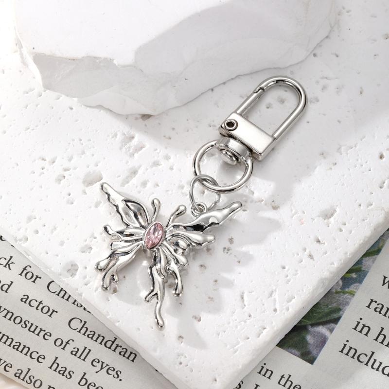 Resin Butterfly Key Holder Delicate Keychain Stylish and Portable Keyring Fashion Ornament Unique Bag Charm for Women