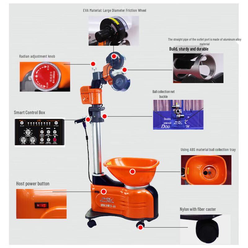 Double Fish DF-E6 Professional Table Tennis Ball Machine
