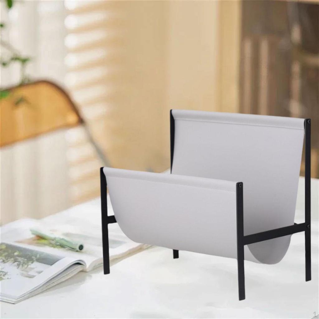 Desktop Magazine Holder Rack Artwork Vinyl Records Multifunctional Standing Metal Frame
