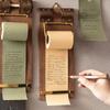 Tear-Off Roll-Up Sticky Note Board Hangable Wooden Memo Clipboards Note Splint  Wall Decor