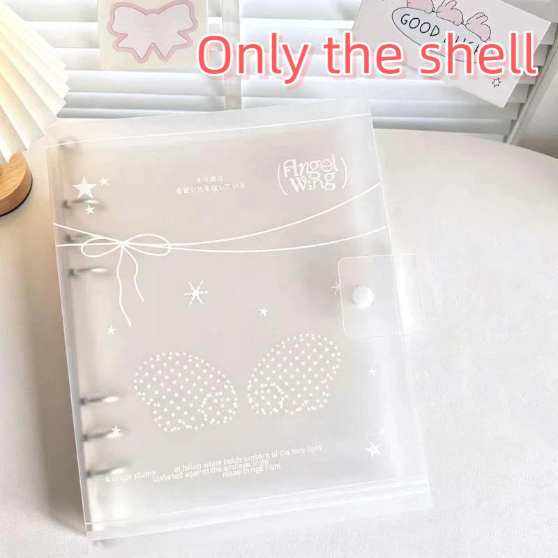 Loose-Leaf Ring Binder Notebook Ins Style Scrub PP Cover 1/10Pcs for School Office Study Journal Planning