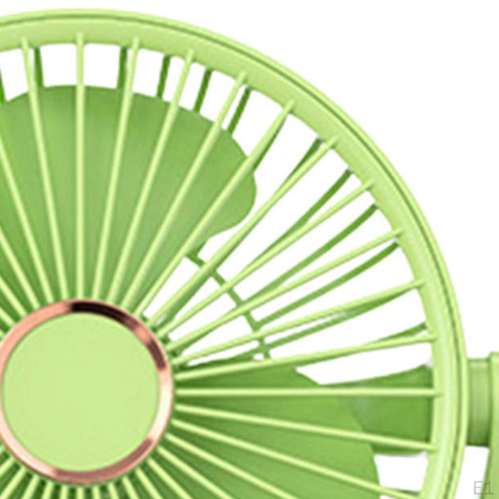 Portable Clip on Fan Desktop Adjustable Head Lightweight with Night Light Mini Desk for Golf