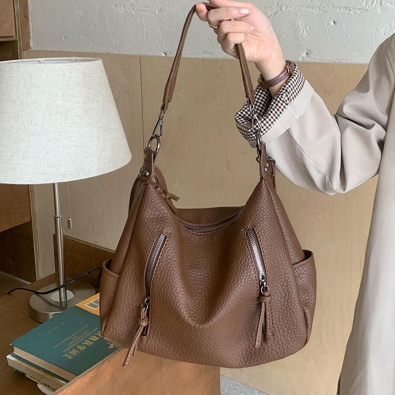 2025 Trendy Retro Korean-Style Large Capacity Handbag & Crossbody Tote for Women