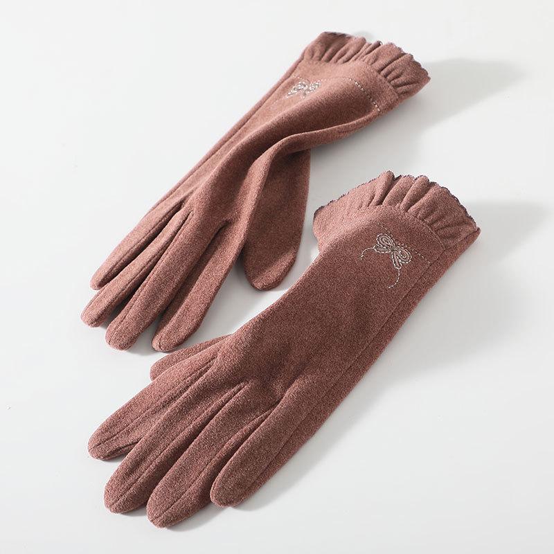 

Women s Warm Fleece-lined Touchscreen Gloves for Autumn & Winter
